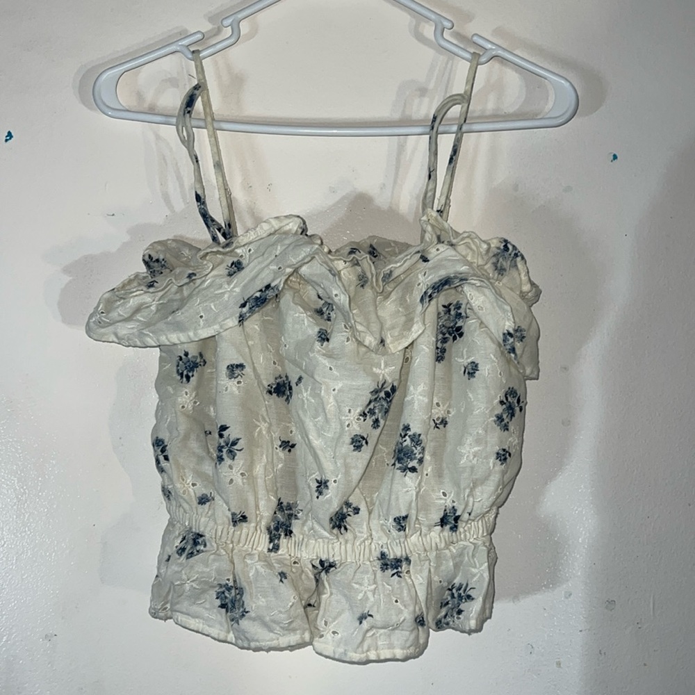 American Eagle Ruffled Tank